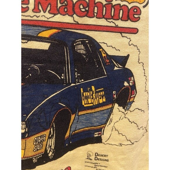 Vintage Gordie's Performance Machine Shirt Mens Extra Large Yellow Made USA 80s - Picture 8 of 15